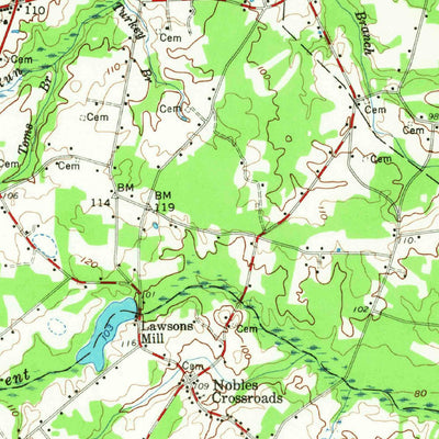United States Geological Survey Deep Run, NC (1958, 62500-Scale) digital map