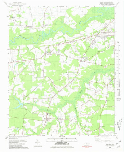 United States Geological Survey Deep Run, NC (1980, 24000-Scale) digital map