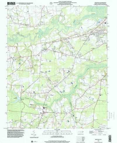 United States Geological Survey Deep Run, NC (1998, 24000-Scale) digital map