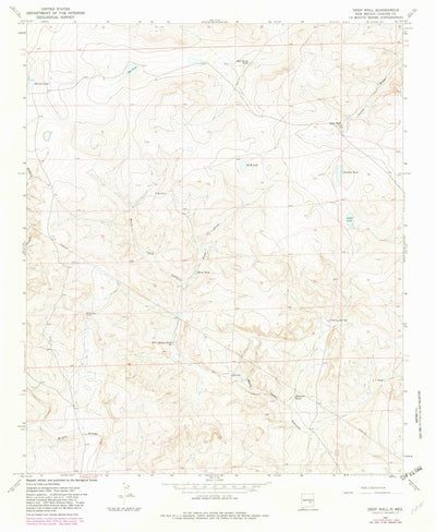 United States Geological Survey Deep Well, NM (1967, 24000-Scale) digital map