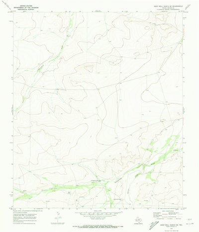 United States Geological Survey Deep Well Ranch SE, TX (1970, 24000-Scale) digital map