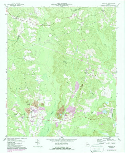 United States Geological Survey Deepstep, GA (1961, 24000-Scale) digital map