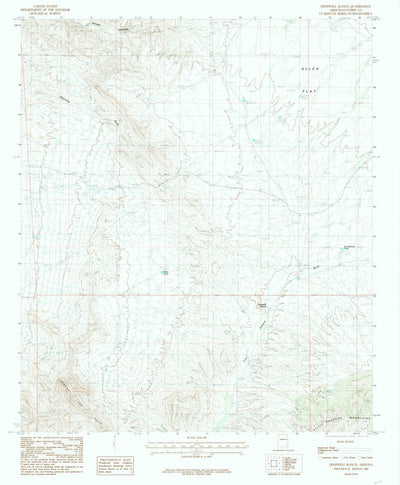 United States Geological Survey Deepwell Ranch, AZ (1985, 24000-Scale) digital map