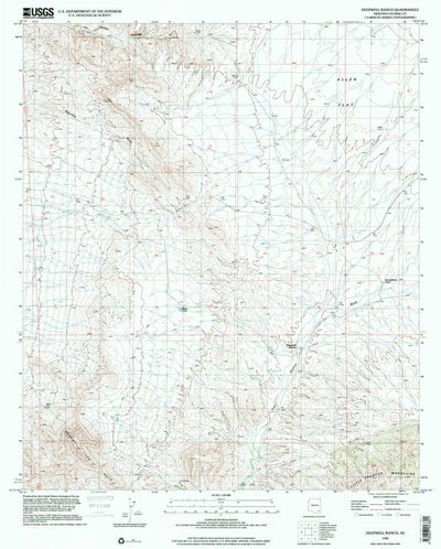 United States Geological Survey Deepwell Ranch, AZ (1996, 24000-Scale) digital map