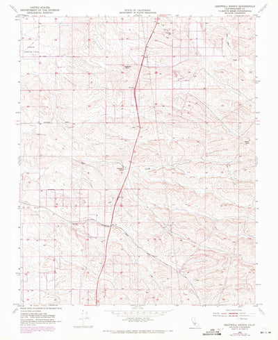 United States Geological Survey Deepwell Ranch, CA (1952, 24000-Scale) digital map