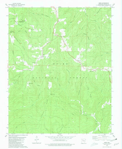 United States Geological Survey Deer, AR (1980, 24000-Scale) digital map