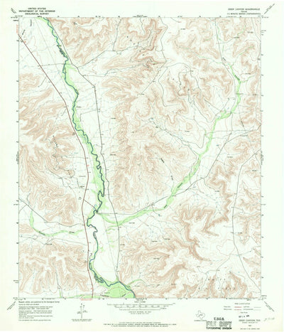 United States Geological Survey Deer Canyon, TX (1967, 24000-Scale) digital map
