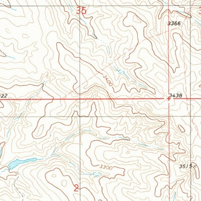 United States Geological Survey Deer Creek Buttes, MT (1979, 24000-Scale) digital map