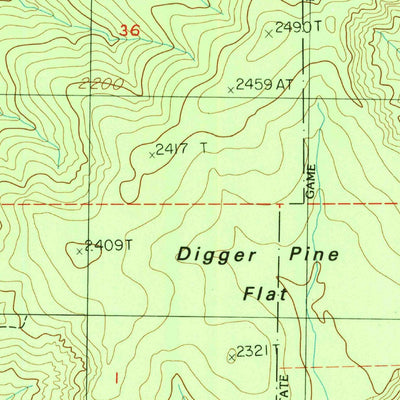 United States Geological Survey Deer Creek Flat, CA (1986, 24000-Scale) digital map