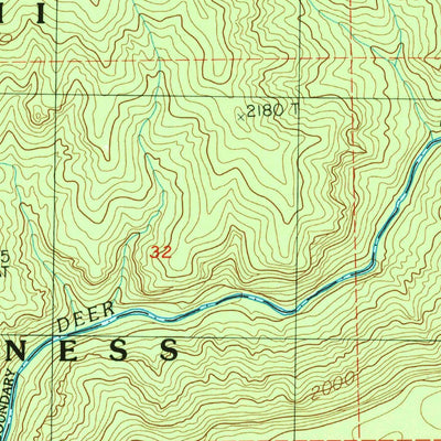 United States Geological Survey Deer Creek Flat, CA (1986, 24000-Scale) digital map