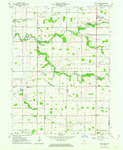 United States Geological Survey Deer Creek, IN (1962, 24000-Scale) digital map