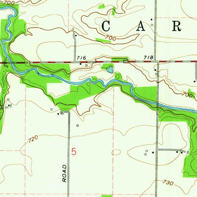 United States Geological Survey Deer Creek, IN (1962, 24000-Scale) digital map