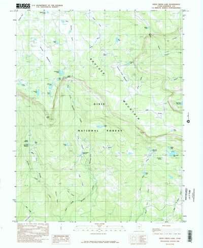 United States Geological Survey Deer Creek Lake, UT (1985, 24000-Scale) digital map