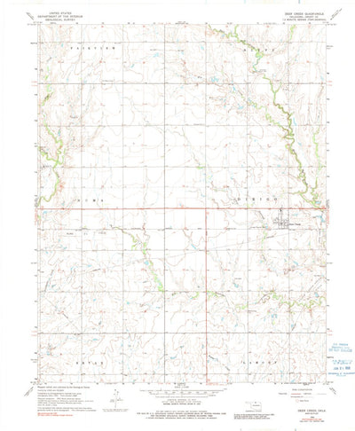 United States Geological Survey Deer Creek, OK (1968, 24000-Scale) digital map