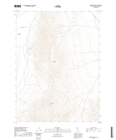 United States Geological Survey Deer Creek Peak, NV (2021, 24000-Scale) digital map