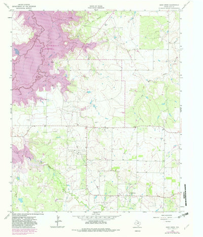 United States Geological Survey Deer Creek, TX (1963, 24000-Scale) digital map