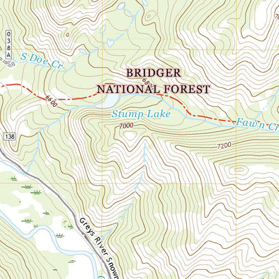 United States Geological Survey Deer Creek, WY (2021, 24000-Scale) digital map