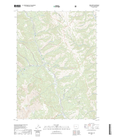 United States Geological Survey Deer Creek, WY (2023, 24000-Scale) digital map