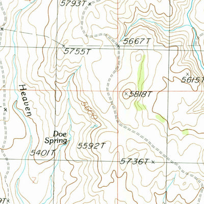 United States Geological Survey Deer Heaven Mountain, ID (1986, 24000-Scale) digital map