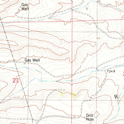 United States Geological Survey Deer Hill, WY (1980, 24000-Scale) digital map