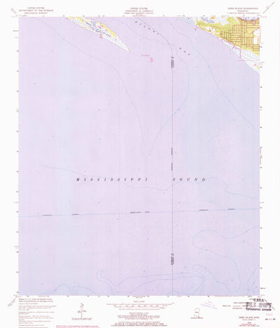 United States Geological Survey Deer Island, MS (1954, 24000-Scale) digital map