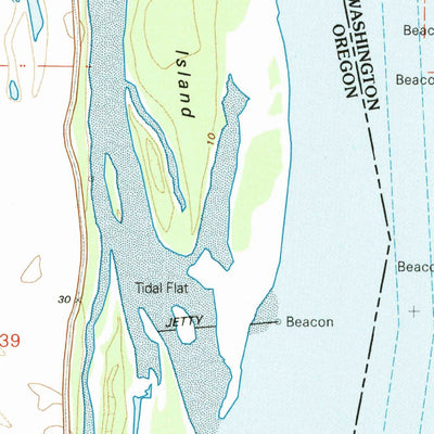 United States Geological Survey Deer Island, OR-WA (1990, 24000-Scale) digital map