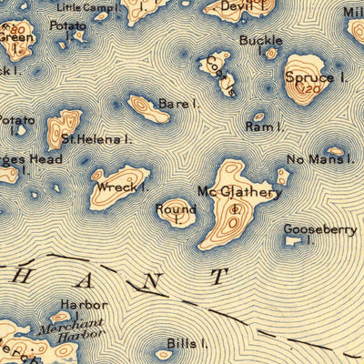 United States Geological Survey Deer Isle, ME (1904, 62500-Scale) digital map