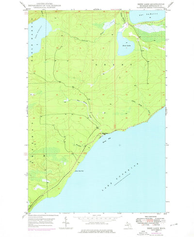 United States Geological Survey Deer Lake, MI (1948, 24000-Scale) digital map