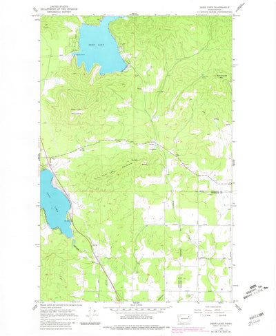 United States Geological Survey Deer Lake, WA (1965, 24000-Scale) digital map