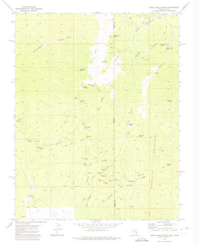 United States Geological Survey Deer Lodge Canyon, NV-UT (1972, 24000-Scale) digital map