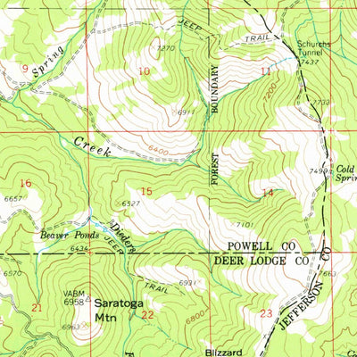 United States Geological Survey Deer Lodge, MT (1959, 62500-Scale) digital map