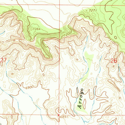 United States Geological Survey Deer Mesa, NM (1966, 24000-Scale) digital map