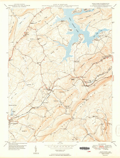 United States Geological Survey Deer Park, MD (1949, 24000-Scale) digital map