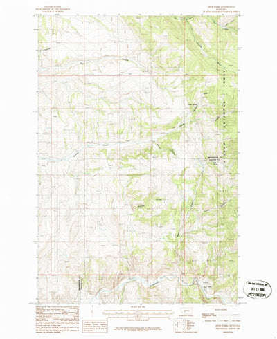 United States Geological Survey Deer Park, MT (1986, 24000-Scale) digital map