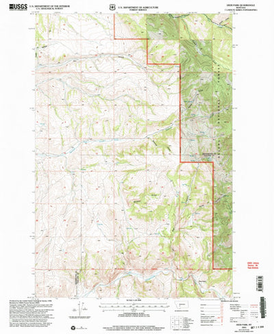 United States Geological Survey Deer Park, MT (2001, 24000-Scale) digital map