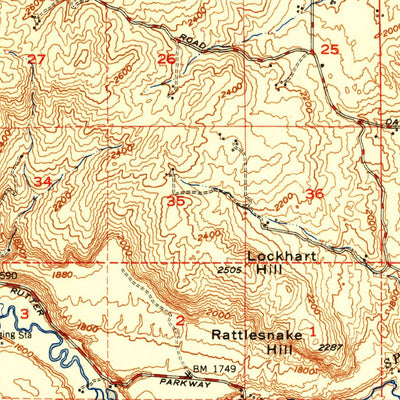 United States Geological Survey Deer Park, WA (1951, 62500-Scale) digital map