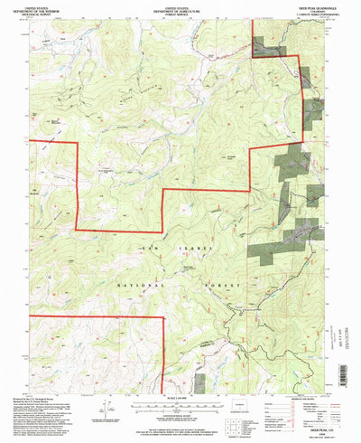 United States Geological Survey Deer Peak, CO (1994, 24000-Scale) digital map