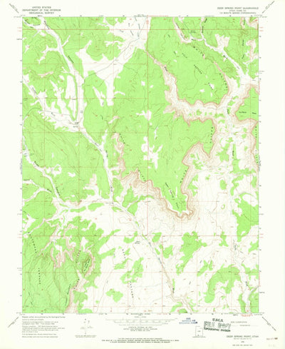 United States Geological Survey Deer Spring Point, UT (1966, 24000-Scale) digital map