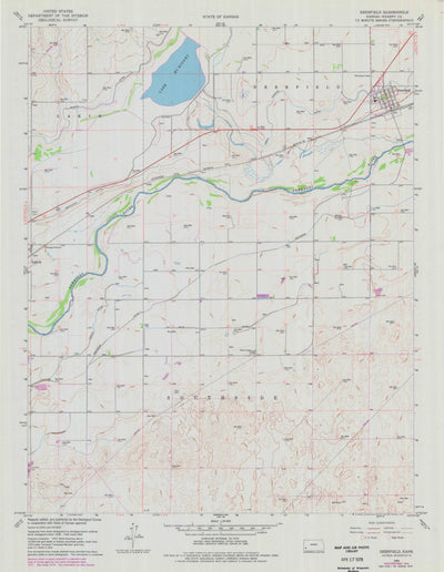 United States Geological Survey Deerfield, KS (1960, 24000-Scale) digital map