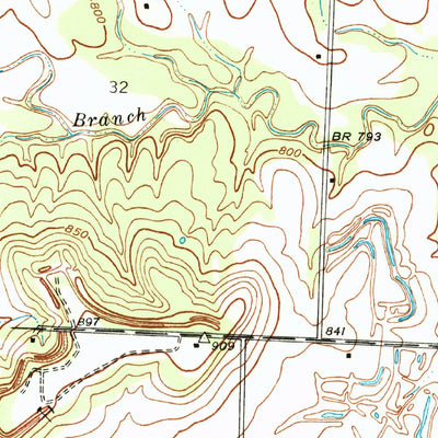 United States Geological Survey Deerfield, MO-KS (1939, 24000-Scale) digital map