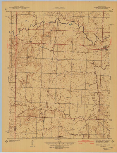 United States Geological Survey Deerfield, MO-KS (1942, 24000-Scale) digital map
