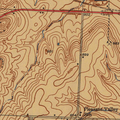 United States Geological Survey Deerfield, MO-KS (1942, 24000-Scale) digital map