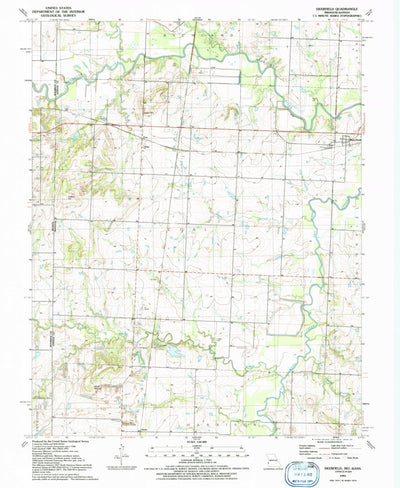 United States Geological Survey Deerfield, MO-KS (1991, 24000-Scale) digital map