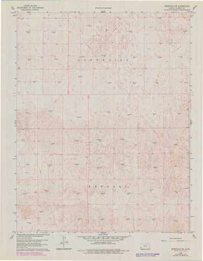 United States Geological Survey Deerfield SW, KS (1960, 24000-Scale) digital map