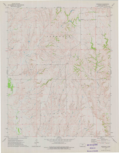 United States Geological Survey Deerhead, KS (1973, 24000-Scale) digital map