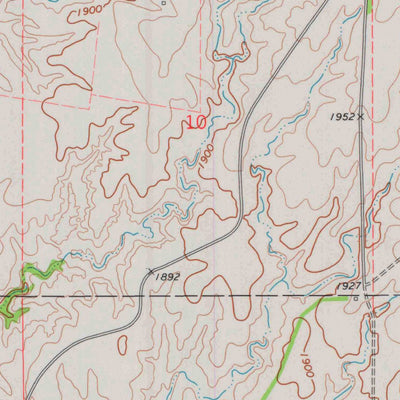 United States Geological Survey Deerhead, KS (1973, 24000-Scale) digital map
