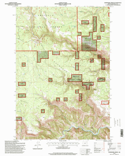 United States Geological Survey Deerhorn Creek, OR (1995, 24000-Scale) digital map