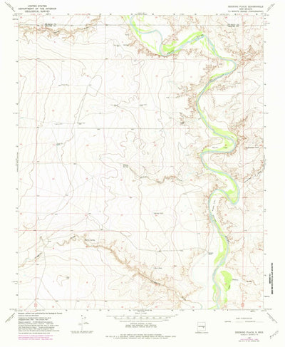 United States Geological Survey Deering Place, NM (1967, 24000-Scale) digital map