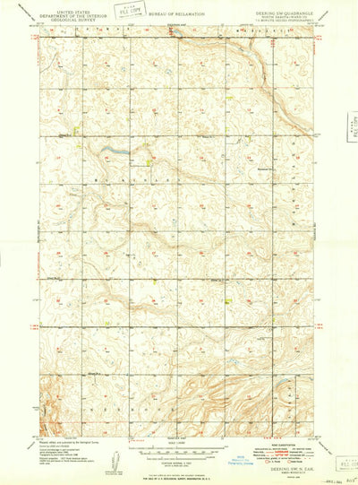 United States Geological Survey Deering SW, ND (1949, 24000-Scale) digital map