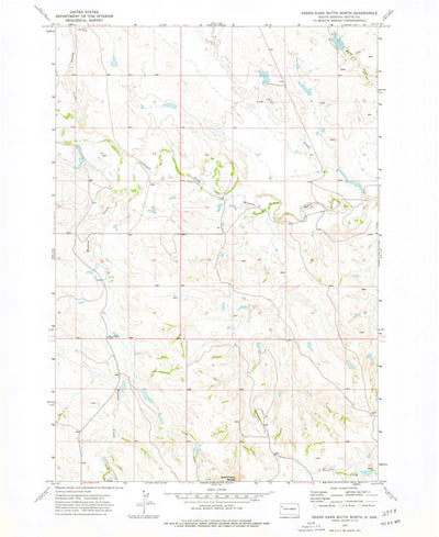 United States Geological Survey Deers Ears Butte North, SD (1973, 24000-Scale) digital map